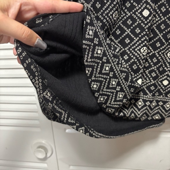 Lucky Brand Womens Small Multicolor Gauze Boho Print Long Sleeve Blouse Size S - Picture 5 of 7